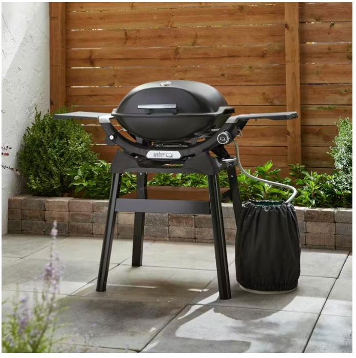 Weber Q 2200N Gasgrill mit Seitentischen und kompaktem Stand, 1501100
